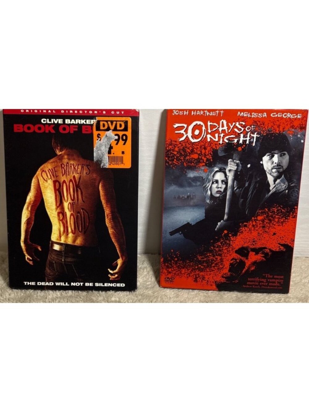 Horror Movie Bundle Book Of Blood & 30 Days Of Night DVD Lot